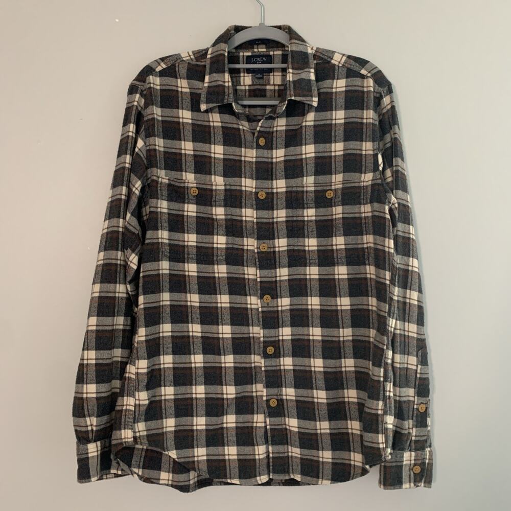 J.Crew Slim-fit Flannel Shirt In Plaid Size MEDIUM 92937